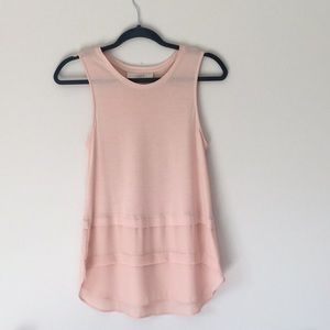 Loft mixed media tank top. NWOT